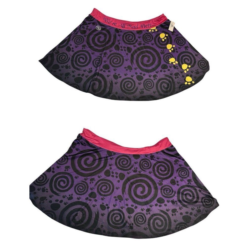 NWT Run Disney woman 3XL Marathon Running Skirt Stretch Alice in Wonderland Mad